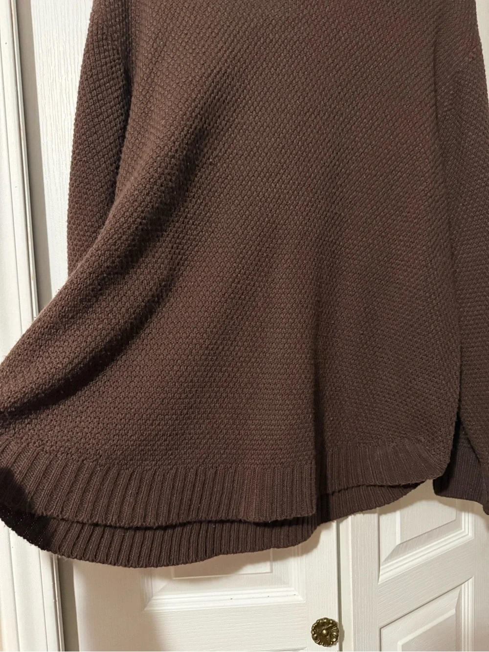 Zenana Chocolate Brown Crewneck Sweater - 1X/2x - Picture 7 of 16